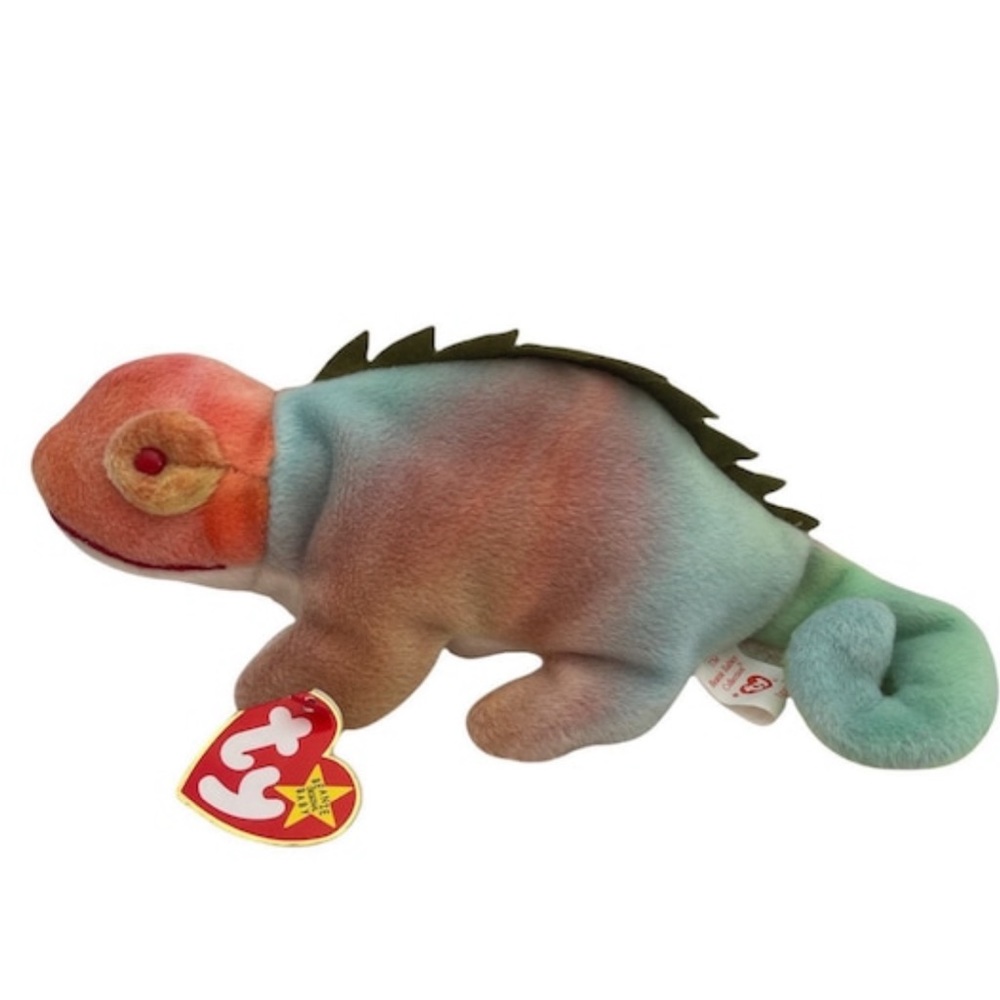 IGGY | Vtg Ty Original Beanie Babies 1997 Rainbow Iguana